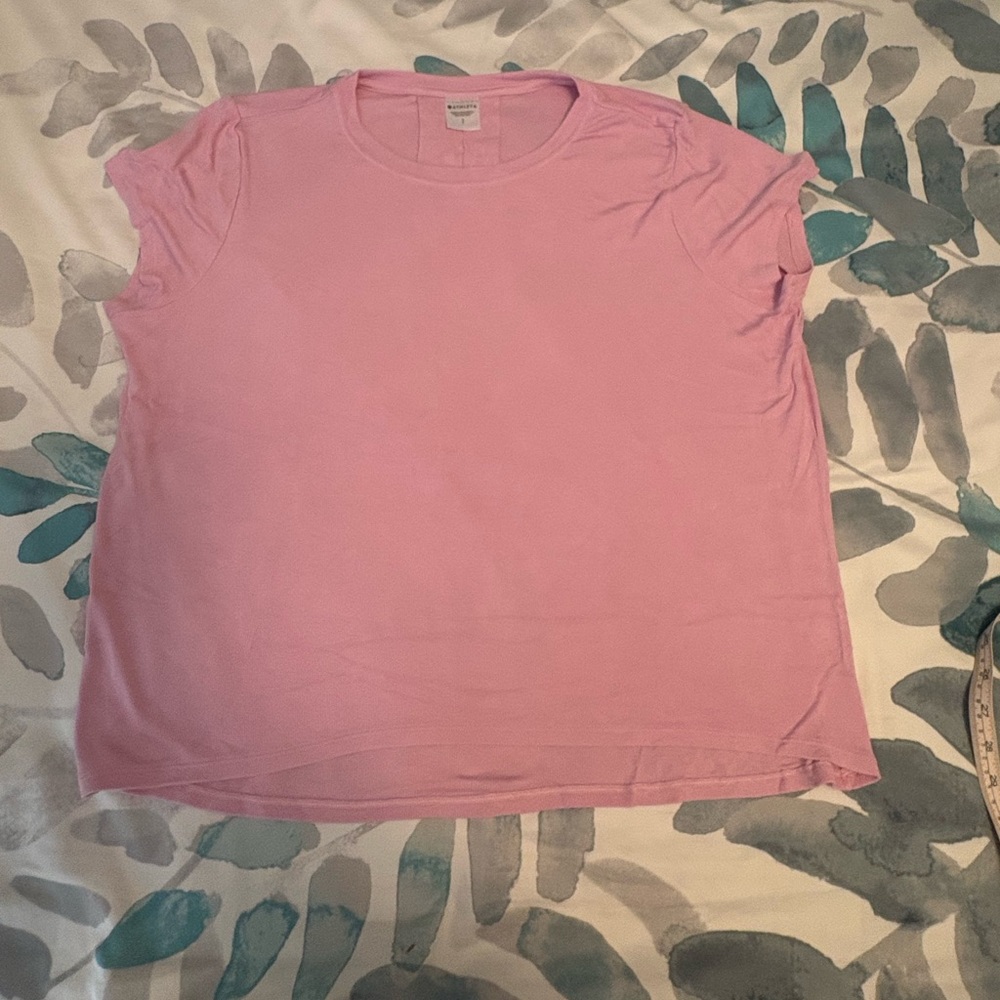 Athleta Pink Capped Sleeve T-Shirt
